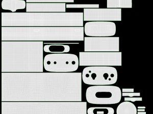 Uwell Caliburn A2 Vape Device Pod Syst&egrave;me Noir Modèle 3D