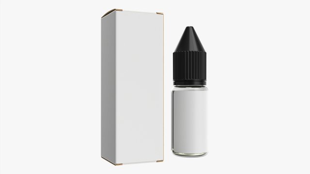 Vape Liquid Bottle And Closed Box 3D 模型 .c4d .max .obj .3ds .fbx .stl .blend 