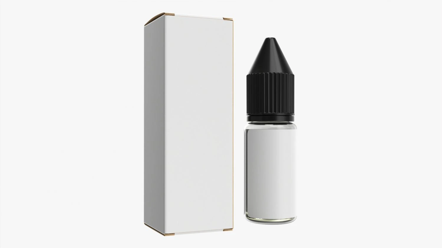 Vape Liquid Bottle And Closed Box 3D Model .c4d .max .obj .3ds .fbx .stl .blend 