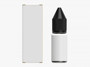 Vape Liquid Bottle And Closed Box 3D 模型
