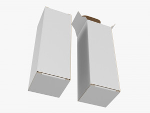 Vape Liquid Bottle Box Open Closed 3D Model
