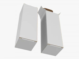 Vape Liquid Bottle Box Open Closed 3D Model