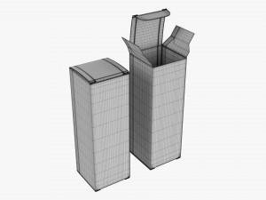 Vape Liquid Bottle Box Open Closed 3D Model