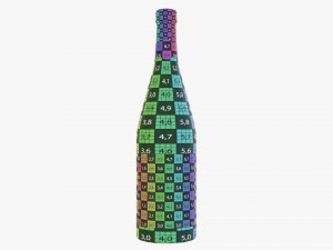 Wine Bottle 1l Mockup 18 Modello 3D