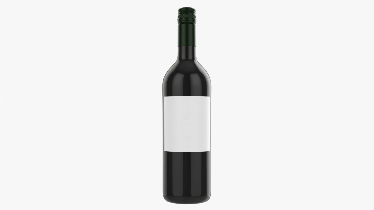 Wine Bottle 1l Mockup 19 3D Model .c4d .max .obj .3ds .fbx .stl .blend
