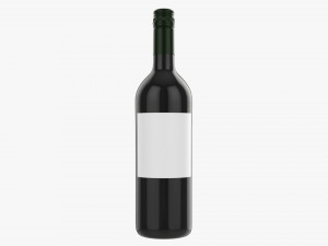 Wine Bottle 1l Mockup 19 3D Model