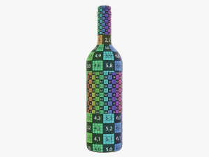 Wine Bottle 1l Mockup 19 3D Model