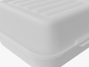 Compostable Take-Away Container Closed 3D-Modell