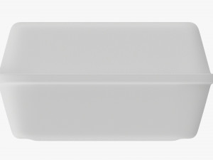 Compostable Take-Away Container Closed 3D-Modell