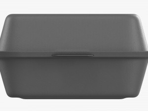 Compostable Take-Away Container Closed Gray Modèle 3D
