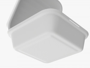 Compostable Take-Away Container Open Modelo 3D