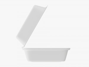 Compostable Take-Away Container Open Modelo 3D