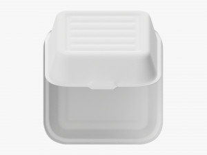 Compostable Take-Away Container Open Modelo 3D