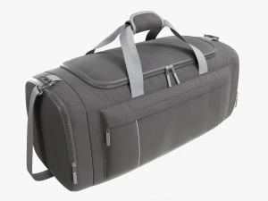 Bolsa esportiva de viagem Duffel cinza escuro Modelo 3D