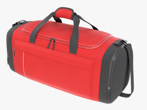 Duffel Travel Sport Bag Red Black Modèle 3D
