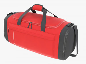 Bolsa esportiva de viagem Duffel vermelho preto Modelo 3D
