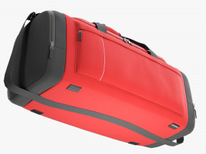 Duffel Travel Sport Bag Red Black Modèle 3D