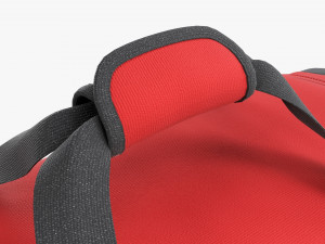 Duffel Travel Sport Bag Red Black Modèle 3D