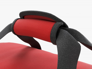 Duffel Travel Sport Bag Red Black Modèle 3D