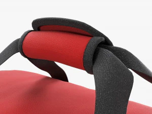 Bolsa esportiva de viagem Duffel vermelho preto Modelo 3D