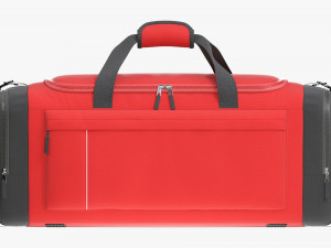 Duffel Travel Sport Bag Red Black Modèle 3D