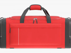 Bolsa esportiva de viagem Duffel vermelho preto Modelo 3D