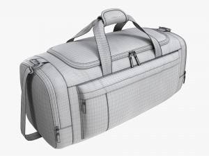Duffel Travel Sport Bag Red Black Modèle 3D