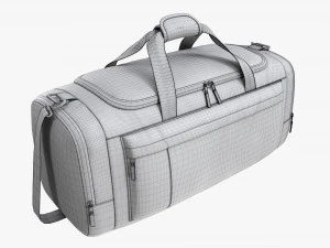 Bolsa esportiva de viagem Duffel vermelho preto Modelo 3D