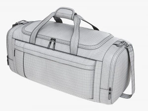 Bolsa esportiva de viagem Duffel vermelho preto Modelo 3D