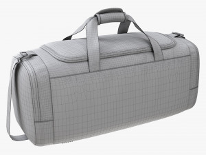 Duffel Travel Sport Bag Red Black Modèle 3D