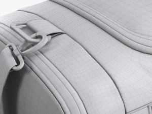 Bolsa esportiva de viagem Duffel vermelho preto Modelo 3D