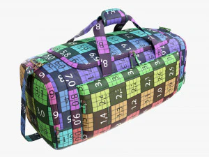 Bolsa esportiva de viagem Duffel vermelho preto Modelo 3D