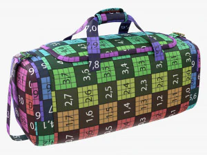 Bolsa esportiva de viagem Duffel vermelho preto Modelo 3D