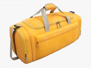 Bolsa esportiva de viagem Duffel amarela Modelo 3D