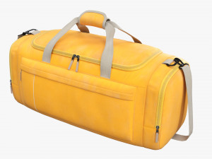 Duffel Travel Sport Bag Yellow 3Dモデル
