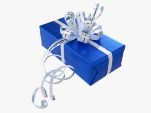 Gift Box With Ribbon 01 3D Model