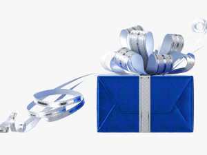 Gift Box With Ribbon 01 3D Model