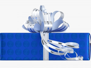 Gift Box With Ribbon 01 Model 3D