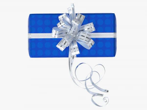 Gift Box With Ribbon 01 3D Model