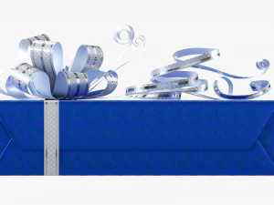 Gift Box With Ribbon 02 3D Model