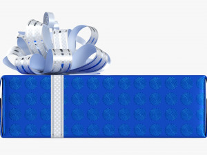 Gift Box With Ribbon 02 3D Model