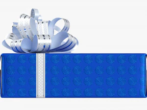 Gift Box With Ribbon 02 3D Model