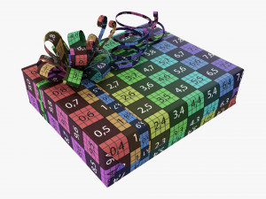 Gift Box With Ribbon 02 3D Model