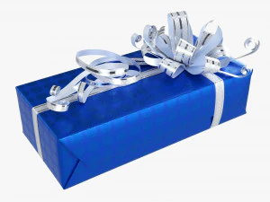 Gift Box With Ribbon 03 3D Model