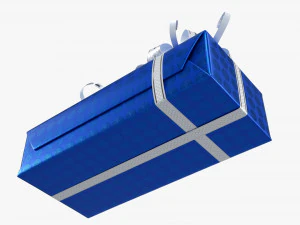 Gift Box With Ribbon 03 3D Model