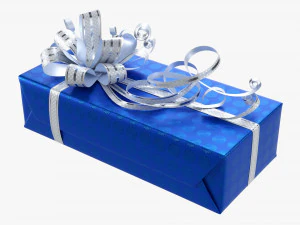 Gift Box With Ribbon 03 3D Model