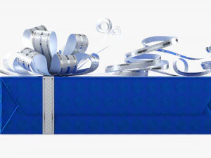Gift Box With Ribbon 03 3D Model
