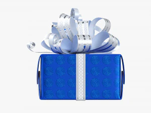 Gift Box With Ribbon 03 3D Model