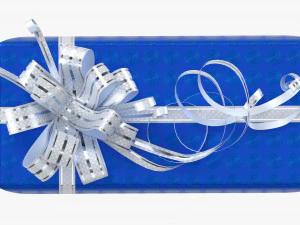 Gift Box With Ribbon 03 3D Model