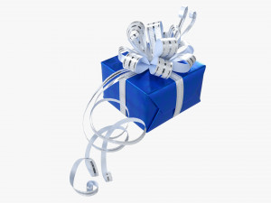 Gift Box With Ribbon 04 3D Model